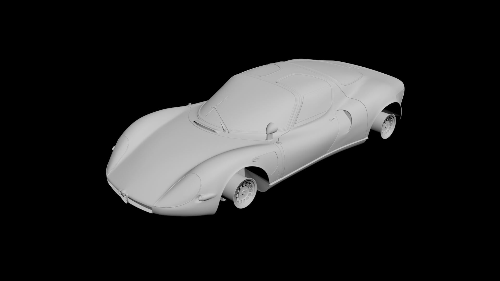 Alfa Romeo 33 Stradale 3D model - 1 Alfa Romeo 33 Stradale 3D model - 1