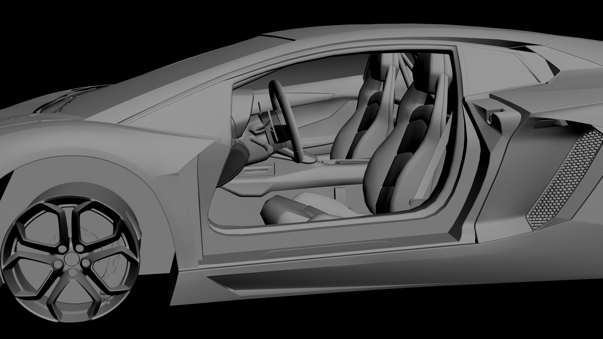 Lamborghini Aventador 3D model - 4 Lamborghini Aventador 3D model - 4