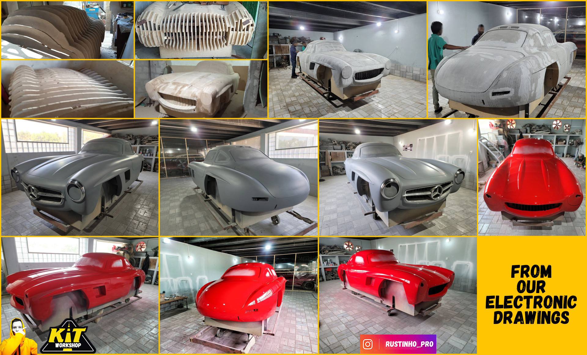 Mercedes 300SL Gullwing replica, kit car, body kit from car buck files Mercedes 300SL Gullwing replica, kit car, body kit from car buck files