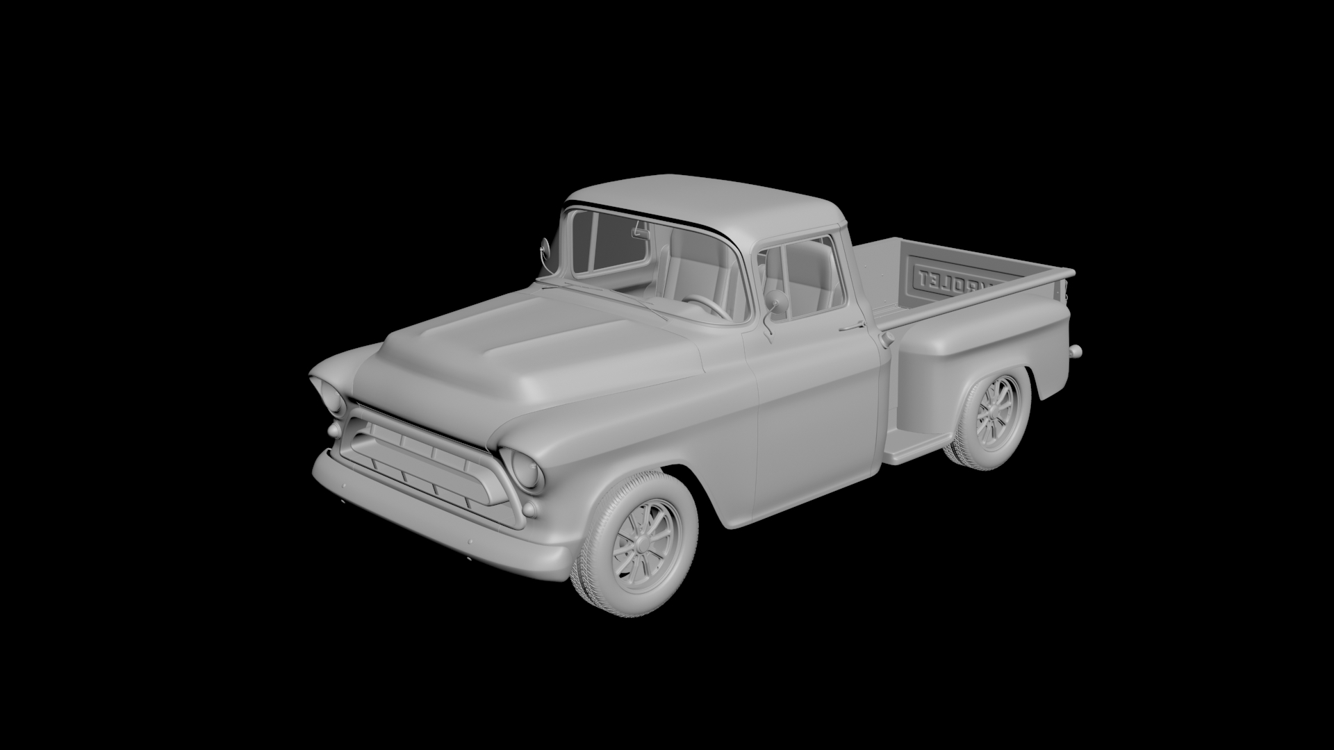 Chevrolet 3100 Stepside pickup 3D scan model-1 Chevrolet 3100 Stepside pickup 3D scan model-1