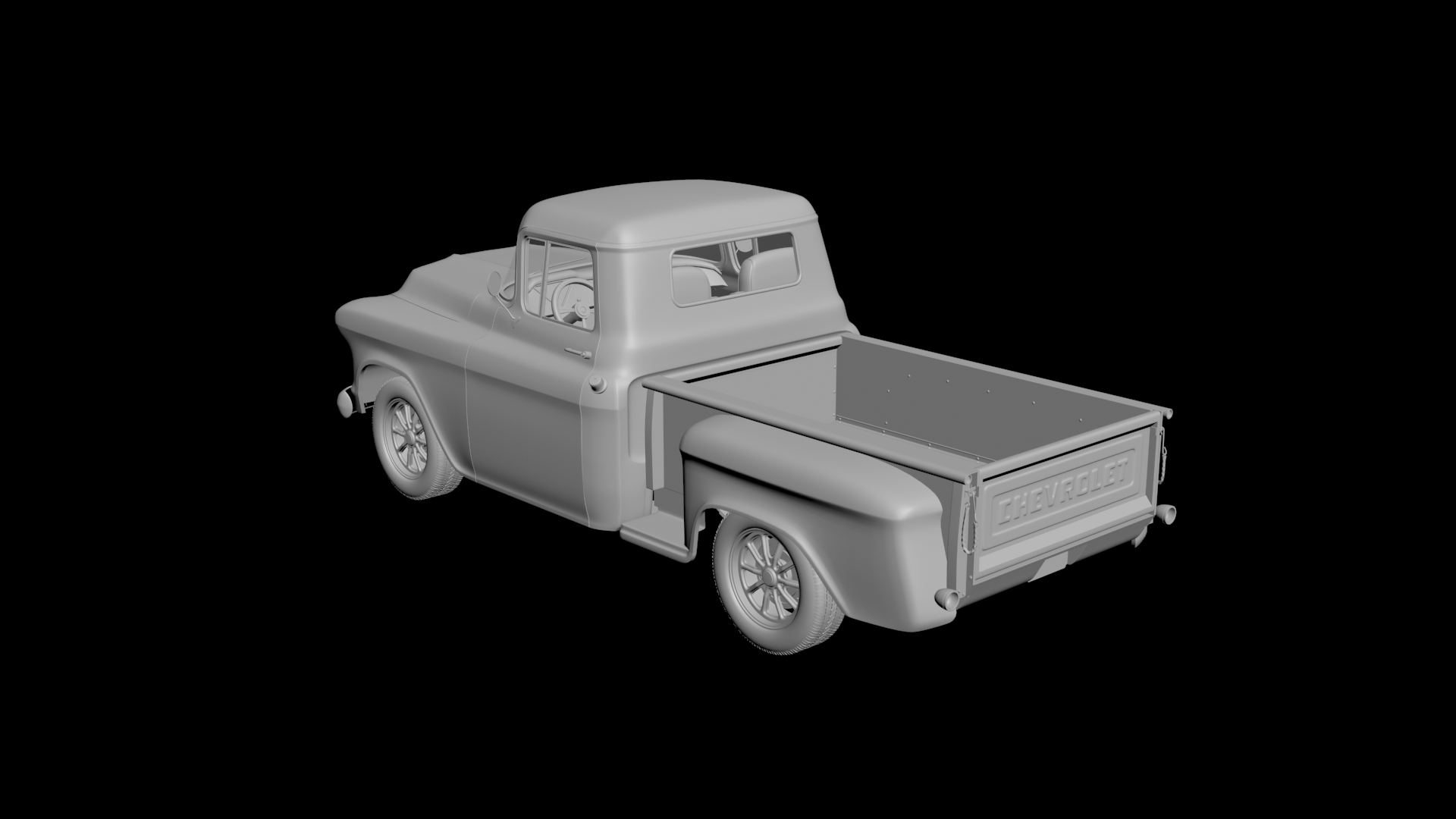 Chevrolet 3100 Stepside pickup 3D scan model-2 Chevrolet 3100 Stepside pickup 3D scan model-2