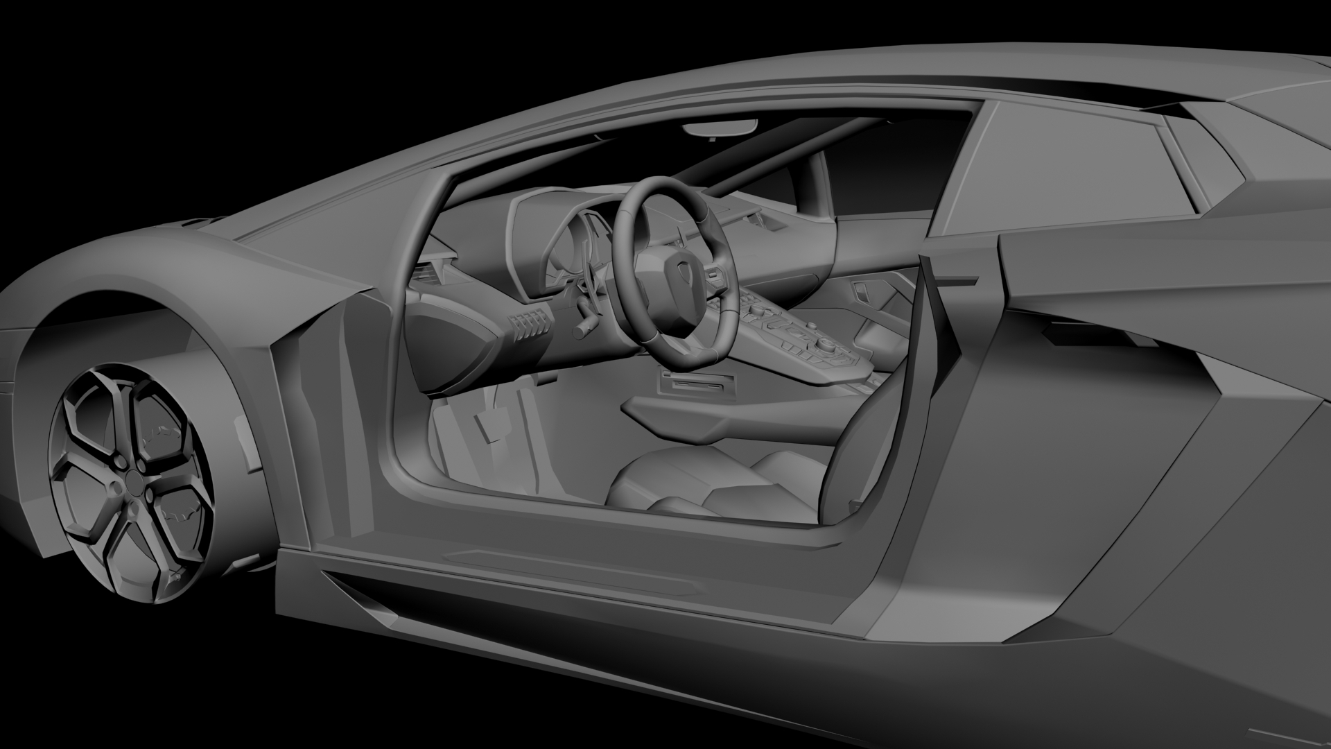 Lamborghini Aventador SV 3D model - 3 Lamborghini Aventador SV 3D model - 3
