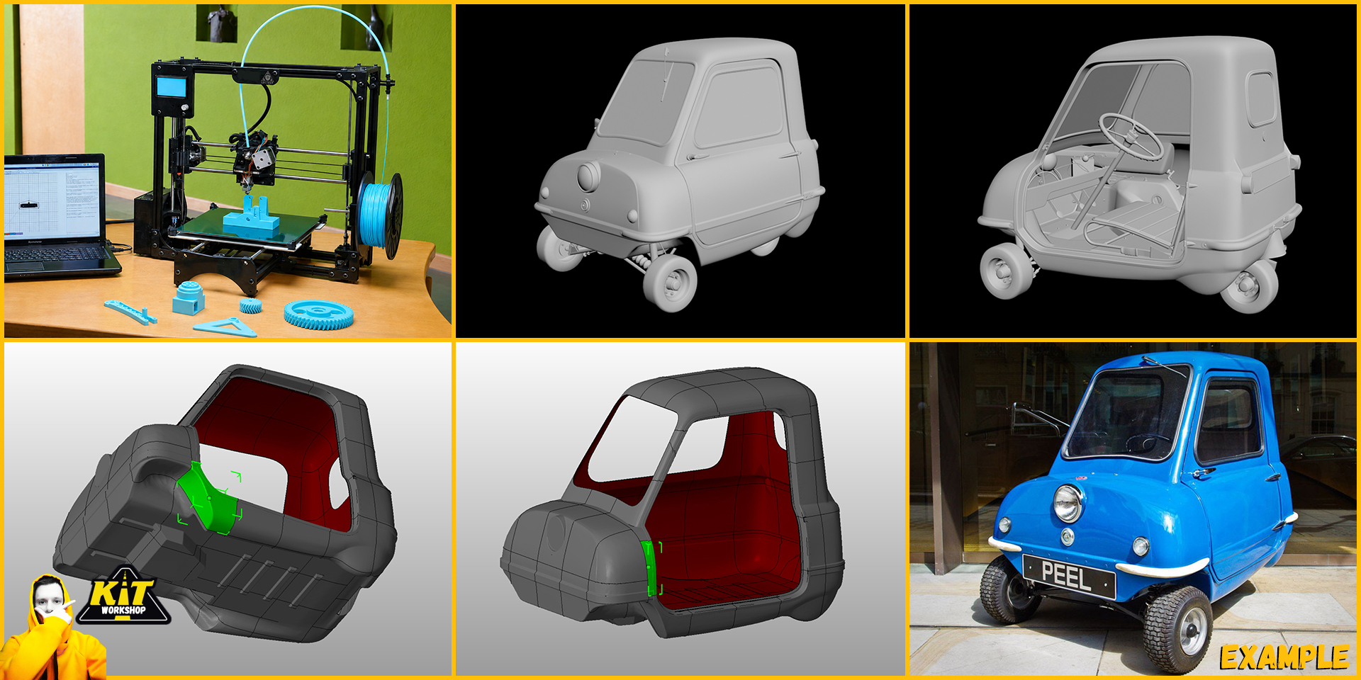 3D printed Peel P50 3D printing 3D printed Peel P50 3D printing