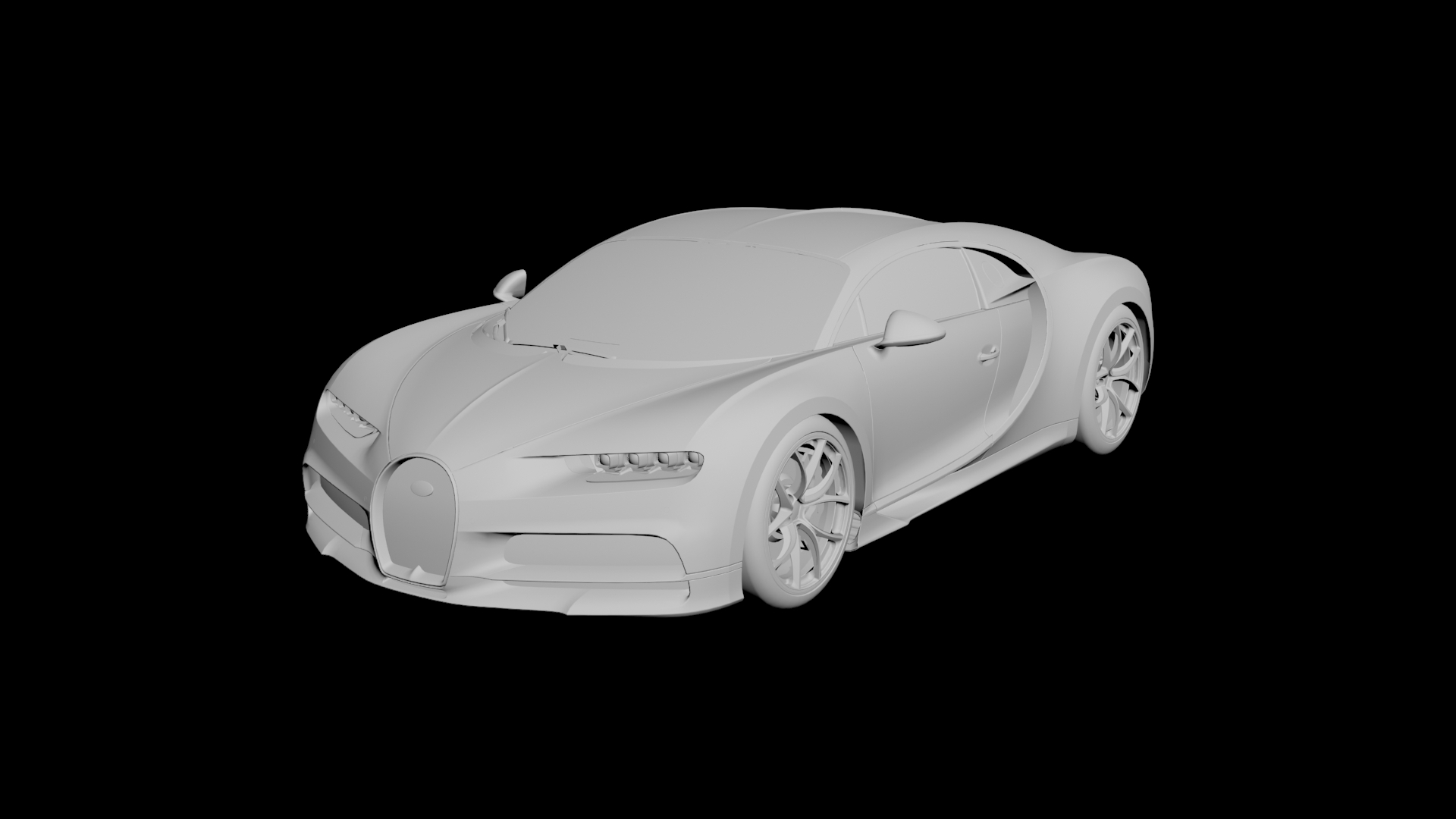 Bugatti Chiron 3D model - 1 Bugatti Chiron 3D model - 1