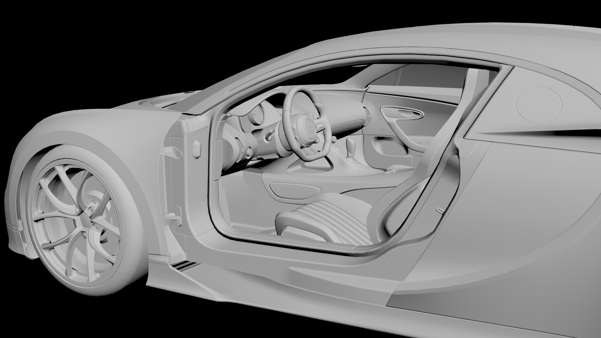 Bugatti Chiron 3D model - 3 Bugatti Chiron 3D model - 3