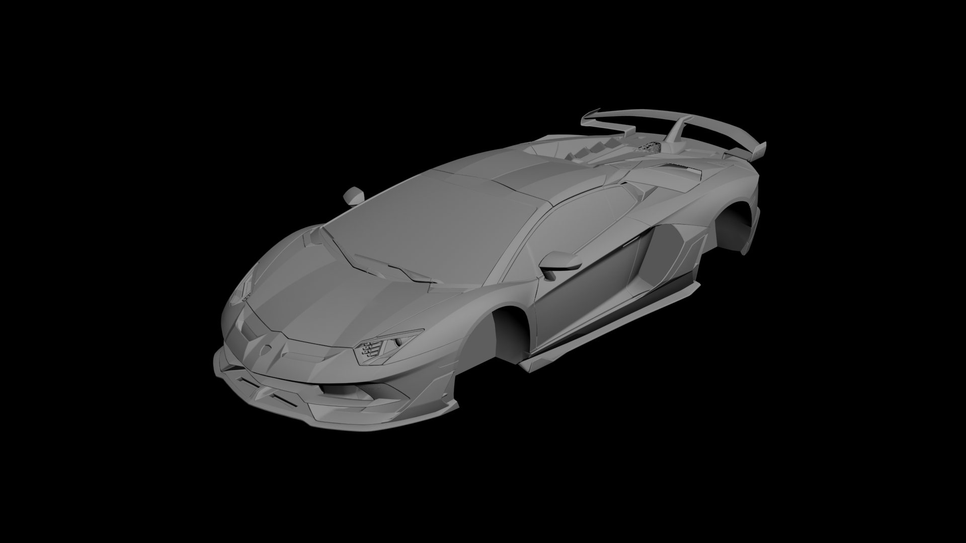 Lamborghini Aventador SVJ Roadster 3D model - 1 Lamborghini Aventador SVJ Roadster 3D model - 1