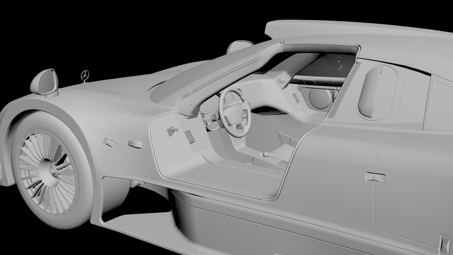 Mercedes CLK GTR 3D model - 3 Mercedes CLK GTR 3D model - 3