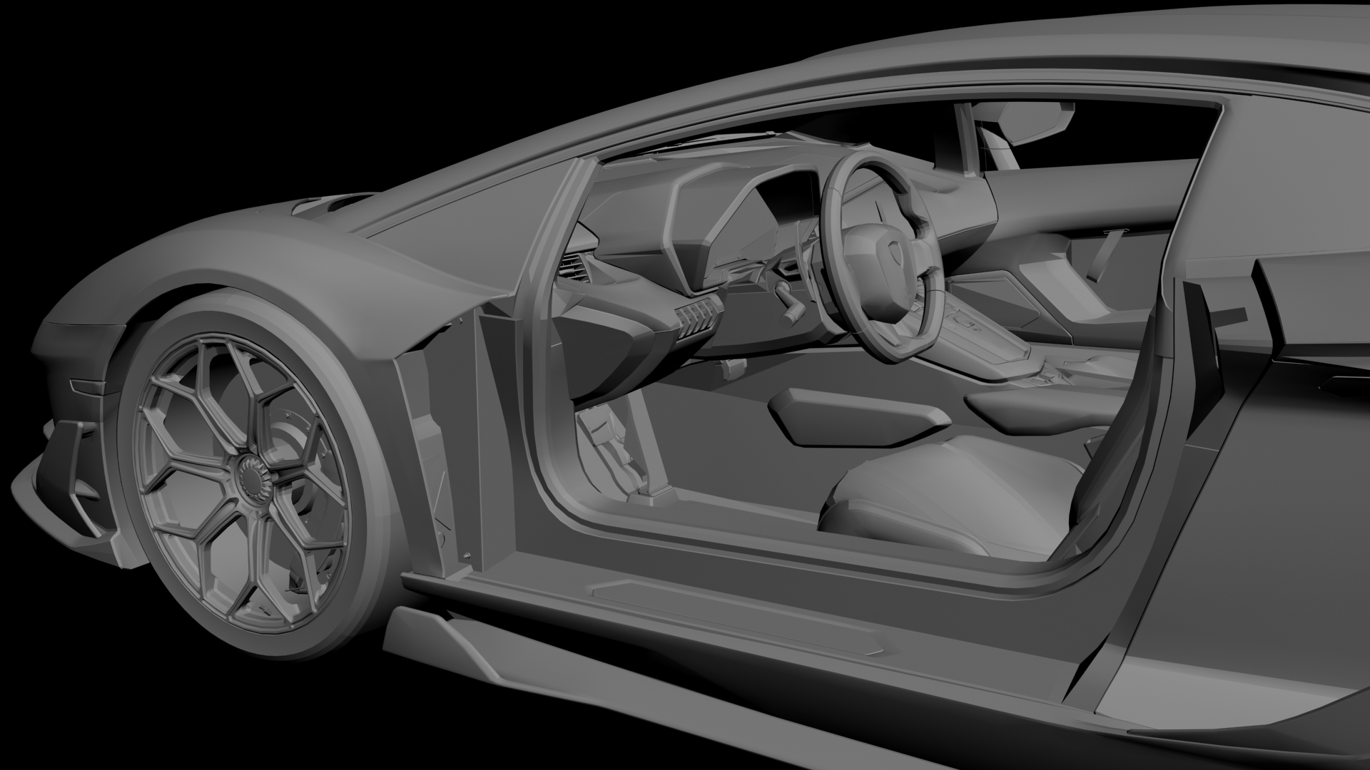 Lamborghini Aventador SVJ Roadster 3D model - 3 Lamborghini Aventador SVJ Roadster 3D model - 3