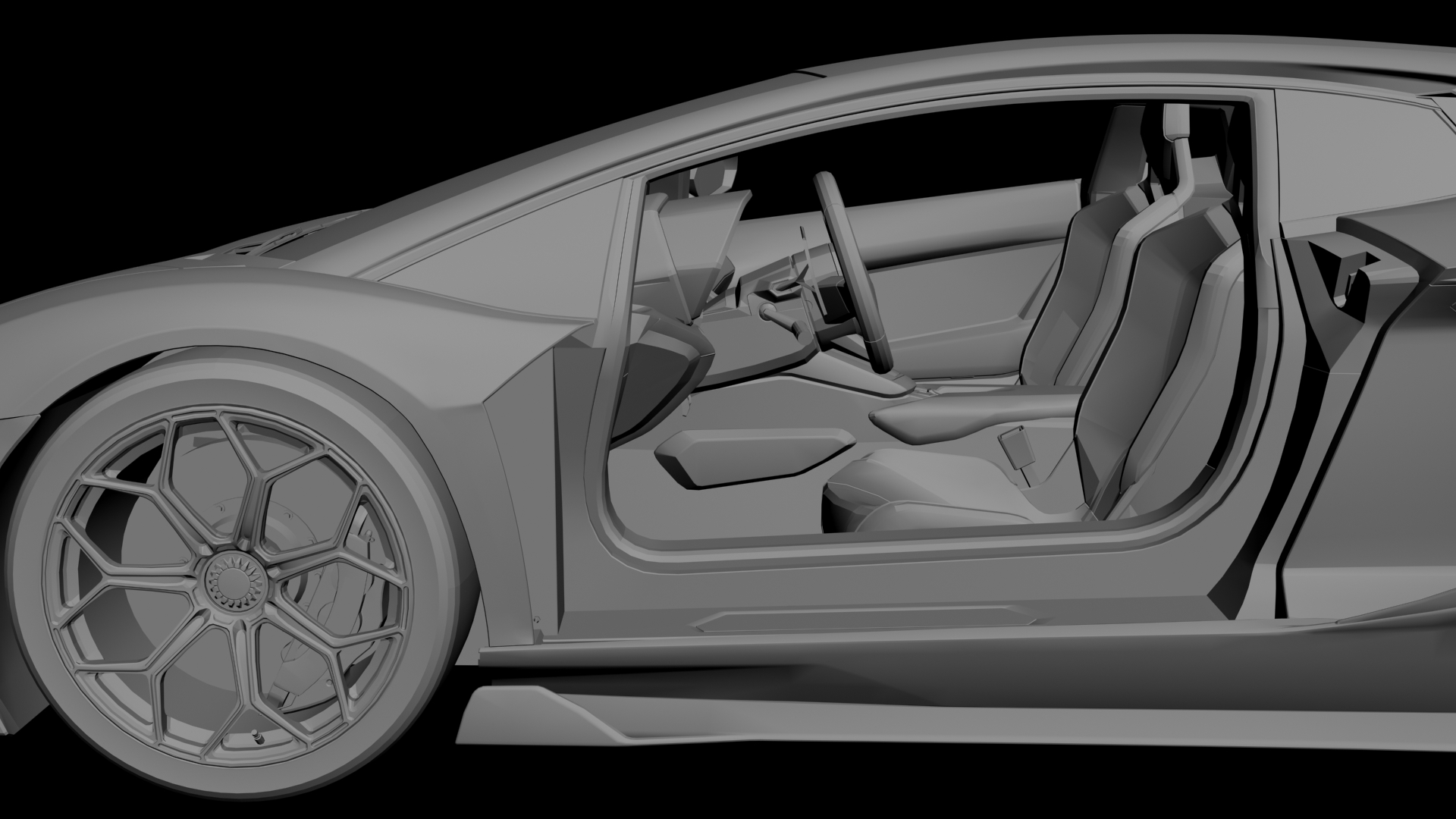 Lamborghini Aventador SVJ Roadster 3D model - 4 Lamborghini Aventador SVJ Roadster 3D model - 4