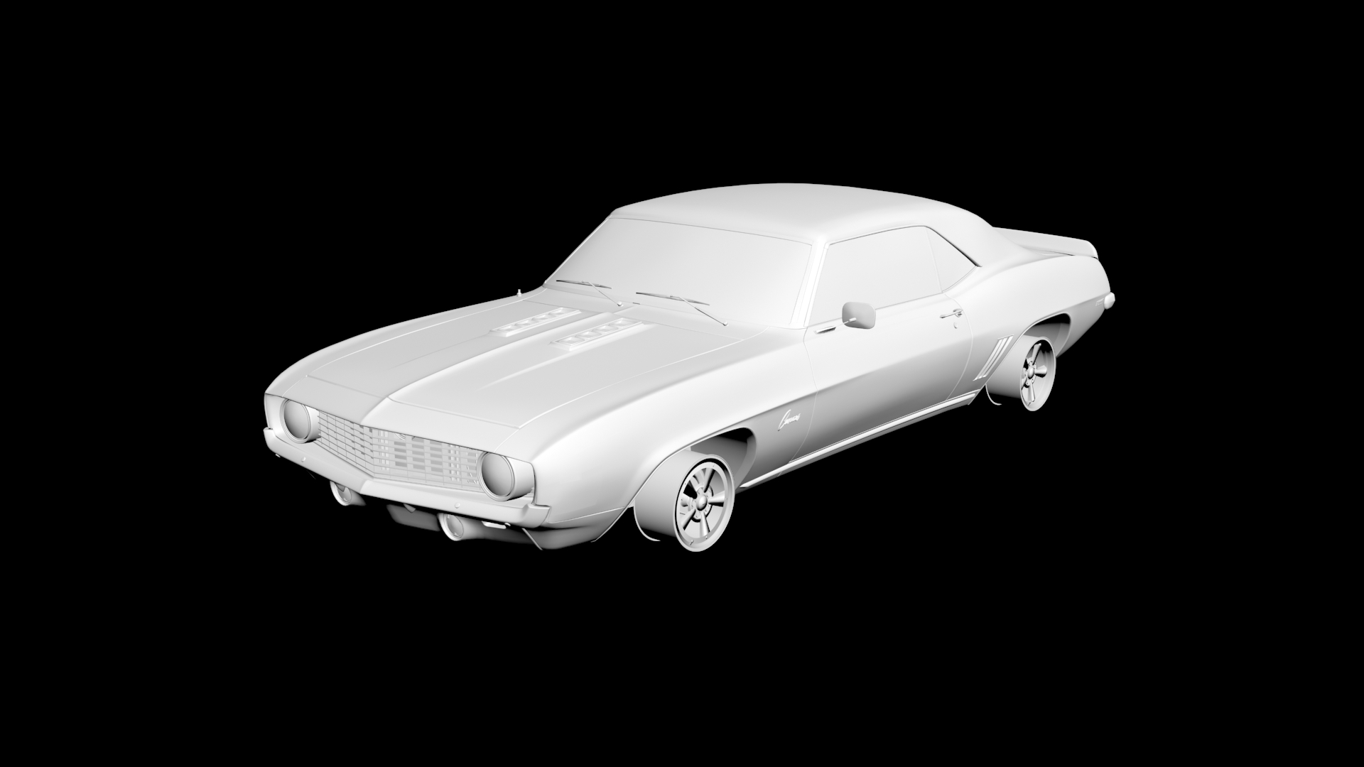 1969 Chevrolet Camaro SS 3D model - 1 1969 Chevrolet Camaro SS 3D model - 1