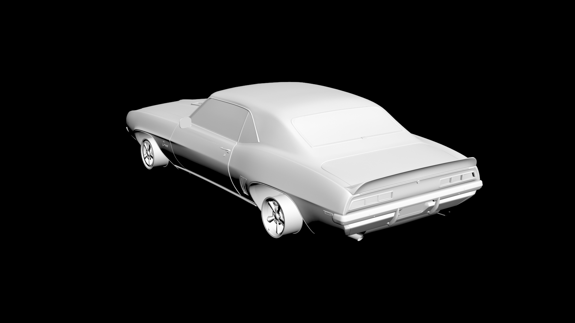 1969 Chevrolet Camaro SS 3D model - 2 1969 Chevrolet Camaro SS 3D model - 2