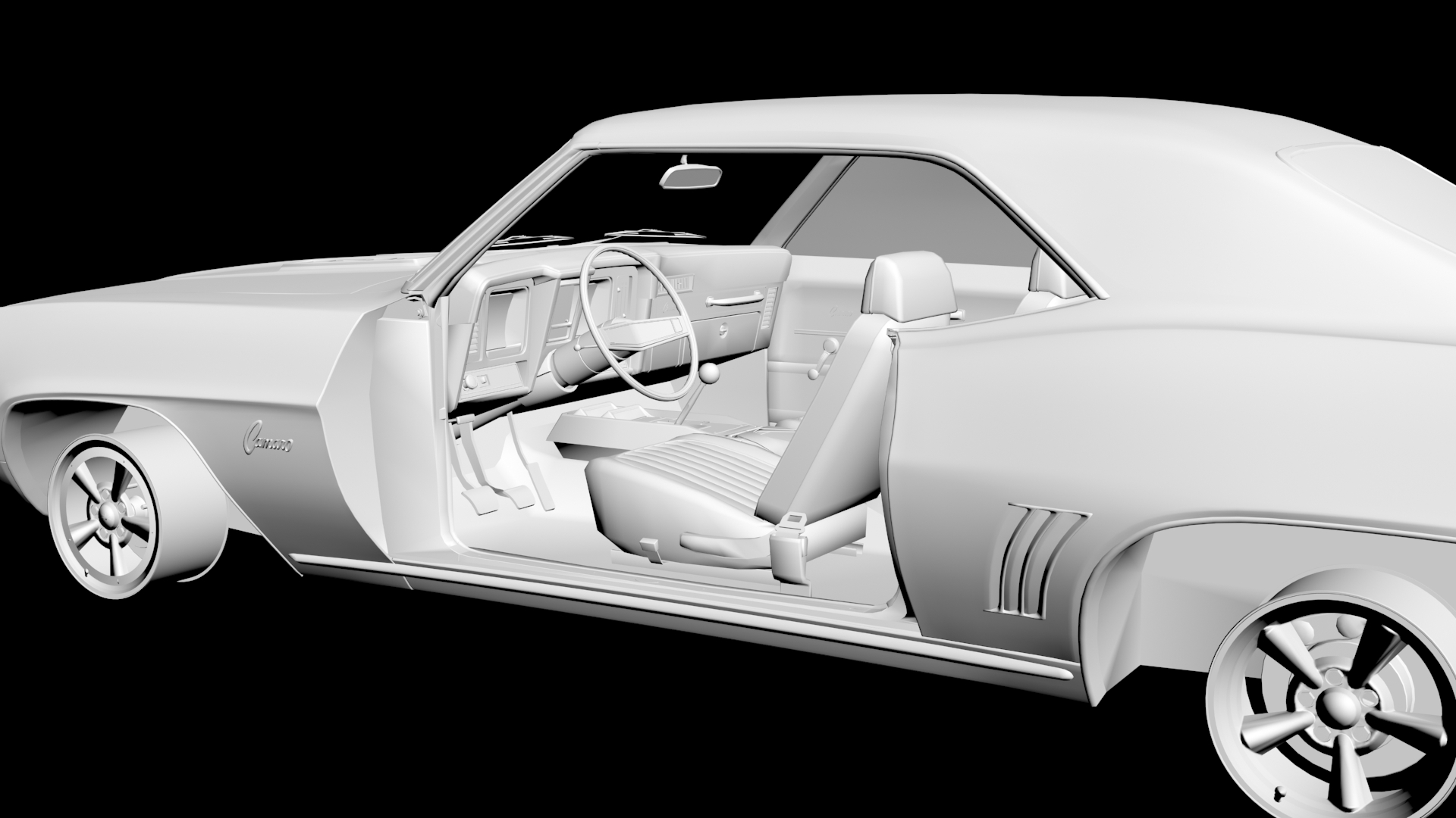 1969 Chevrolet Camaro SS 3D model - 3 1969 Chevrolet Camaro SS 3D model - 3