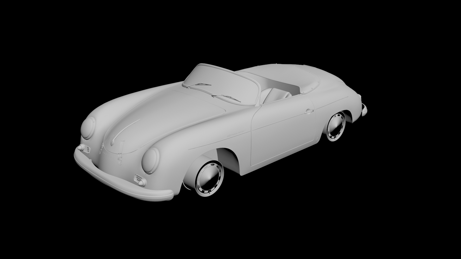 Porsche 356 Speedster 3D model - 1 Porsche 356 Speedster 3D model - 1