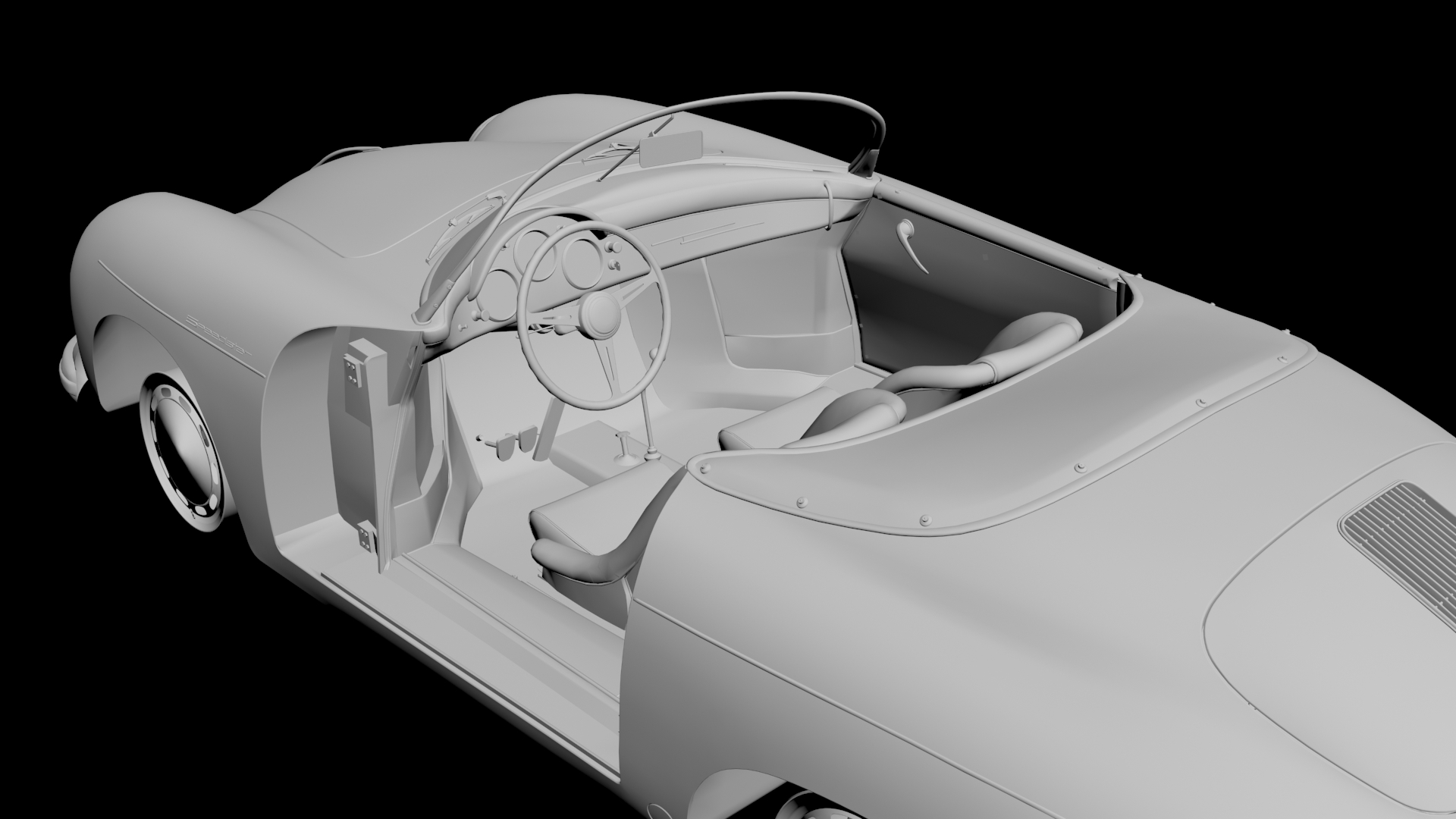 Porsche 356 Speedster 3D model - 3 Porsche 356 Speedster 3D model - 3