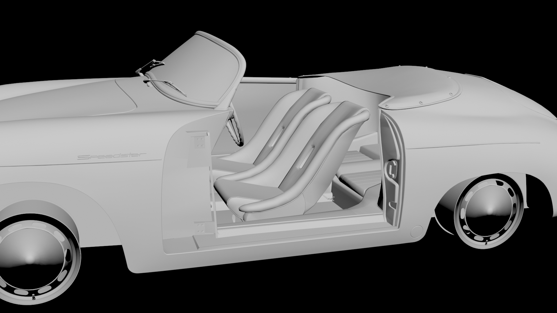 Porsche 356 Speedster 3D model - 4 Porsche 356 Speedster 3D model - 4