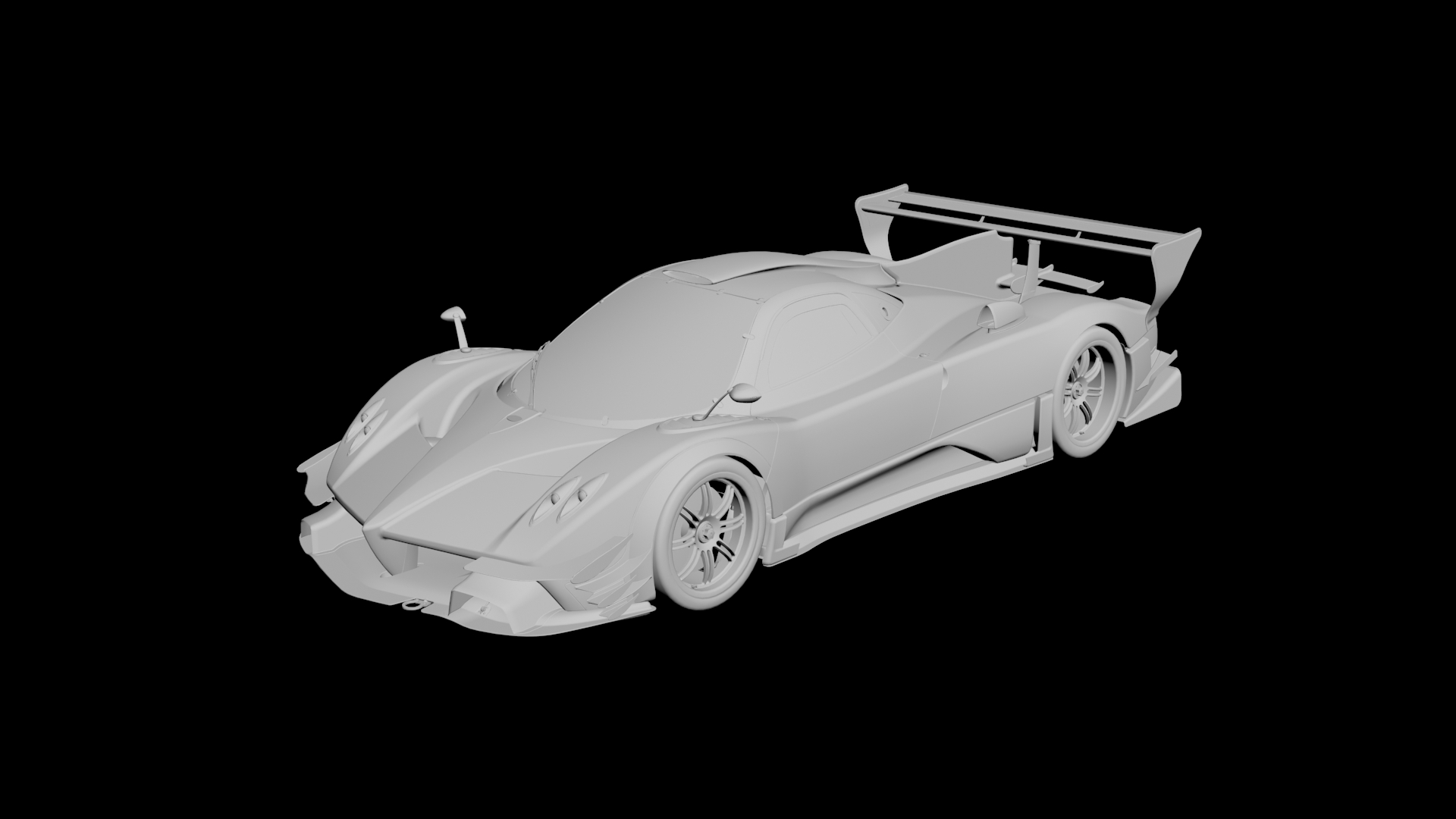 Pagani Zonda R 3D model - 1 Pagani Zonda R 3D model - 1