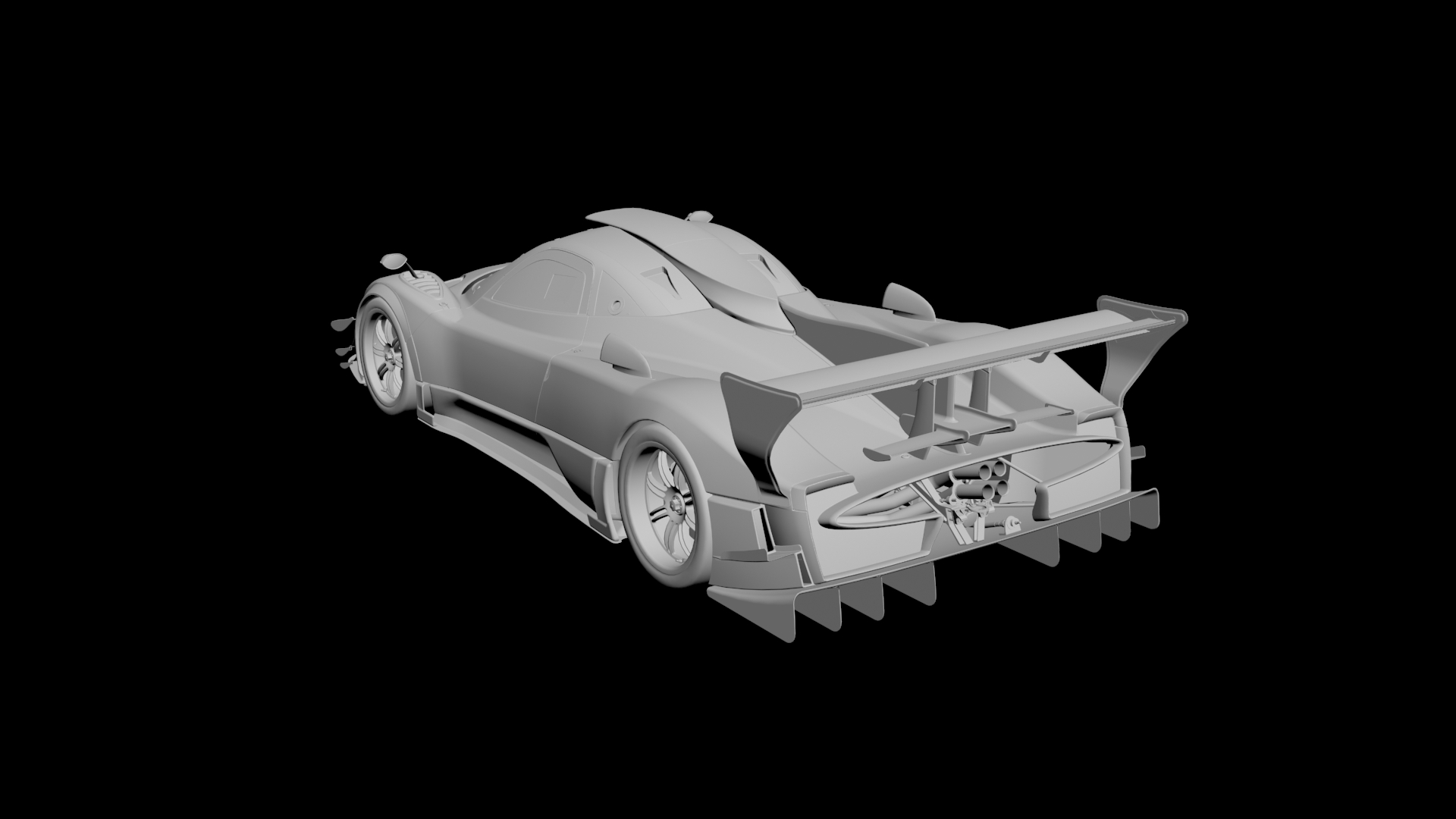 Pagani Zonda R 3D model - 2 Pagani Zonda R 3D model - 2