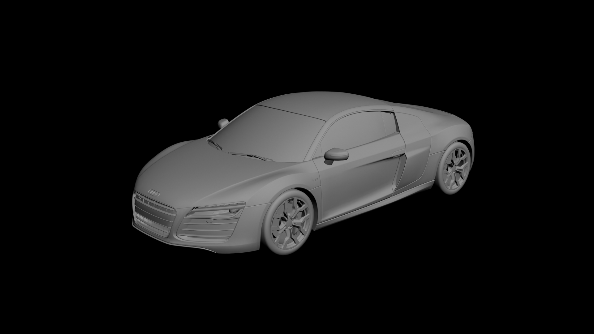 Audi R8 3D model - 1