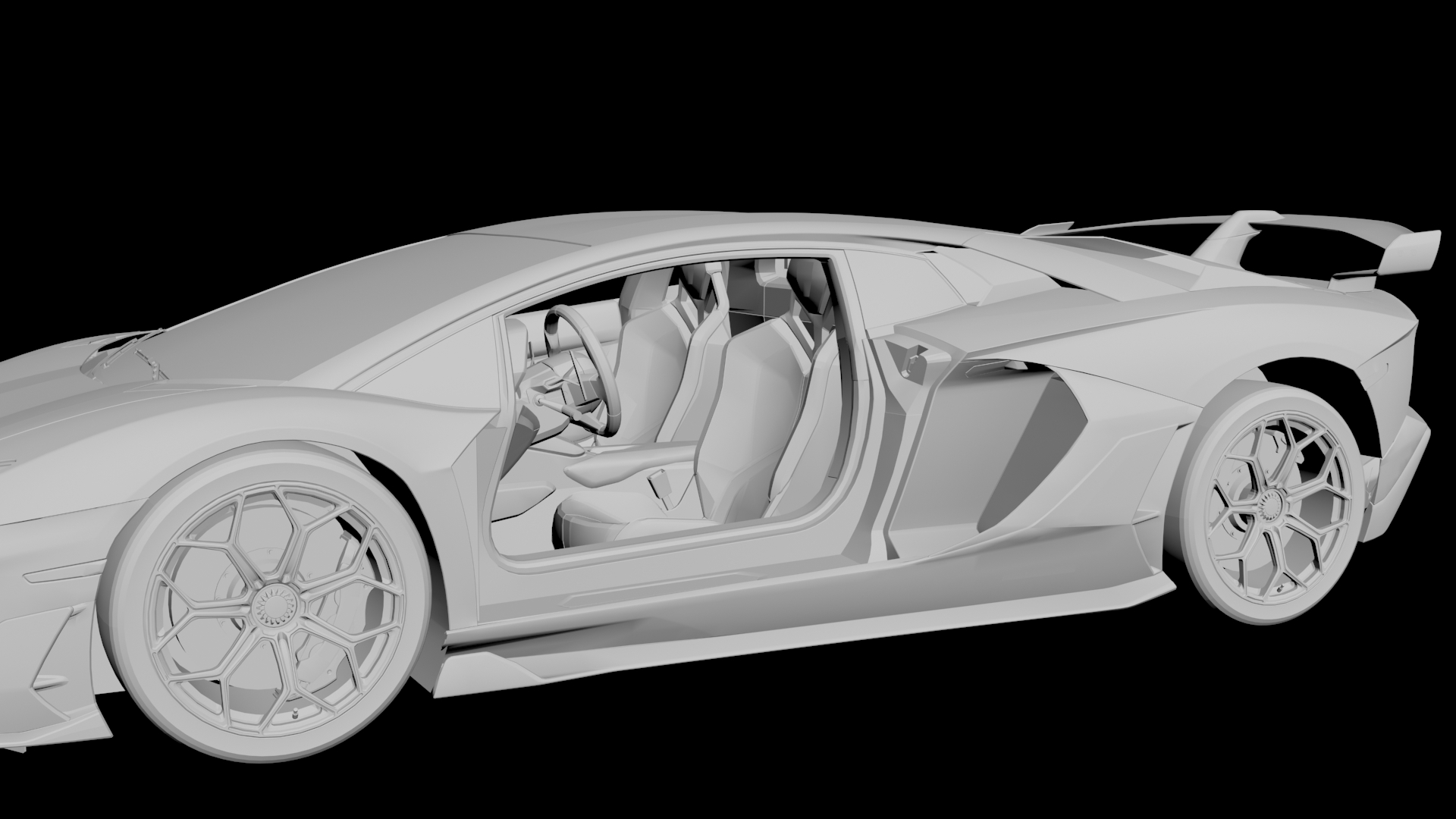 Lamborghini Aventador SVJ 3D model - 4