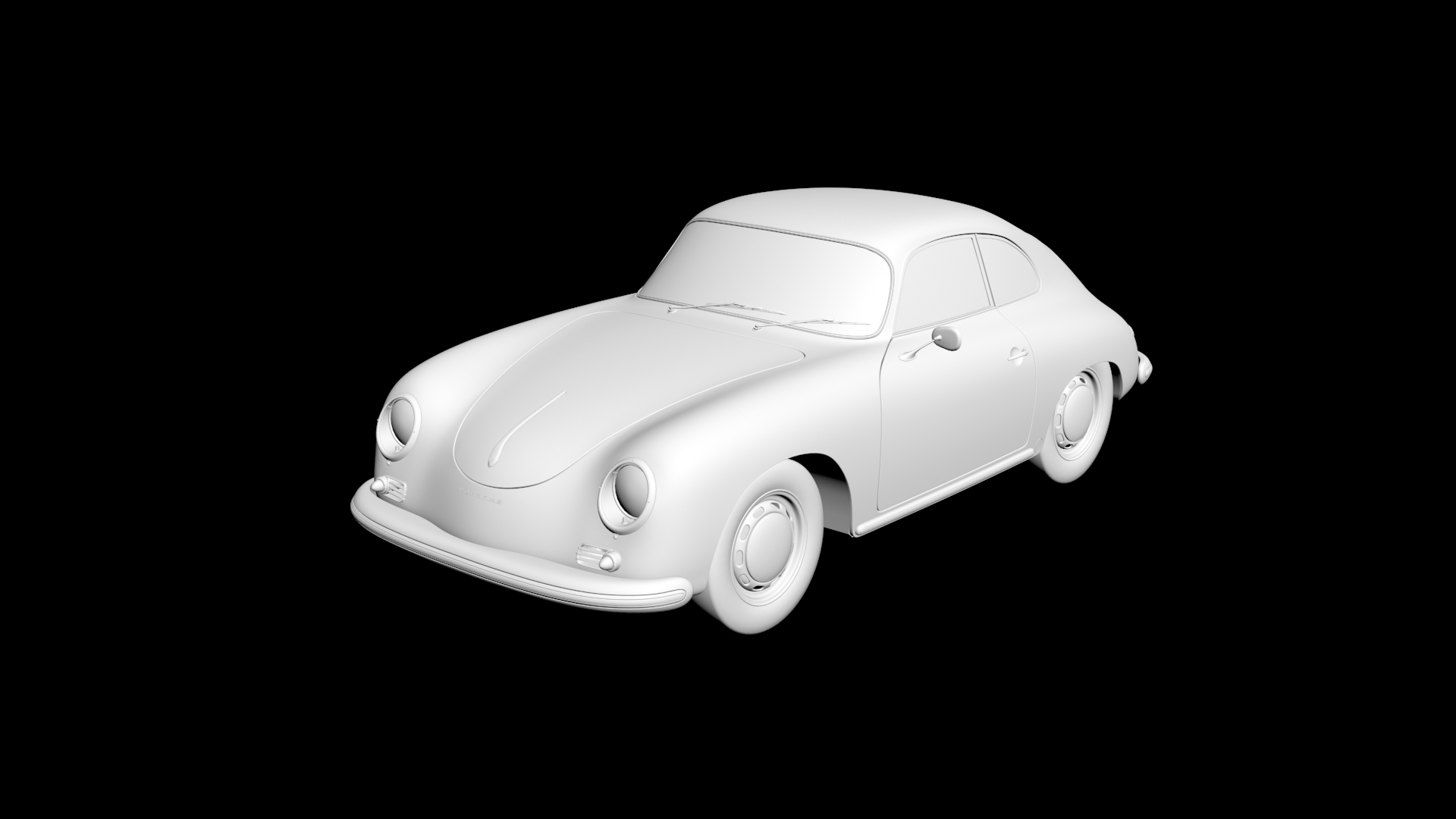 Porsche 356 3D model - 1
