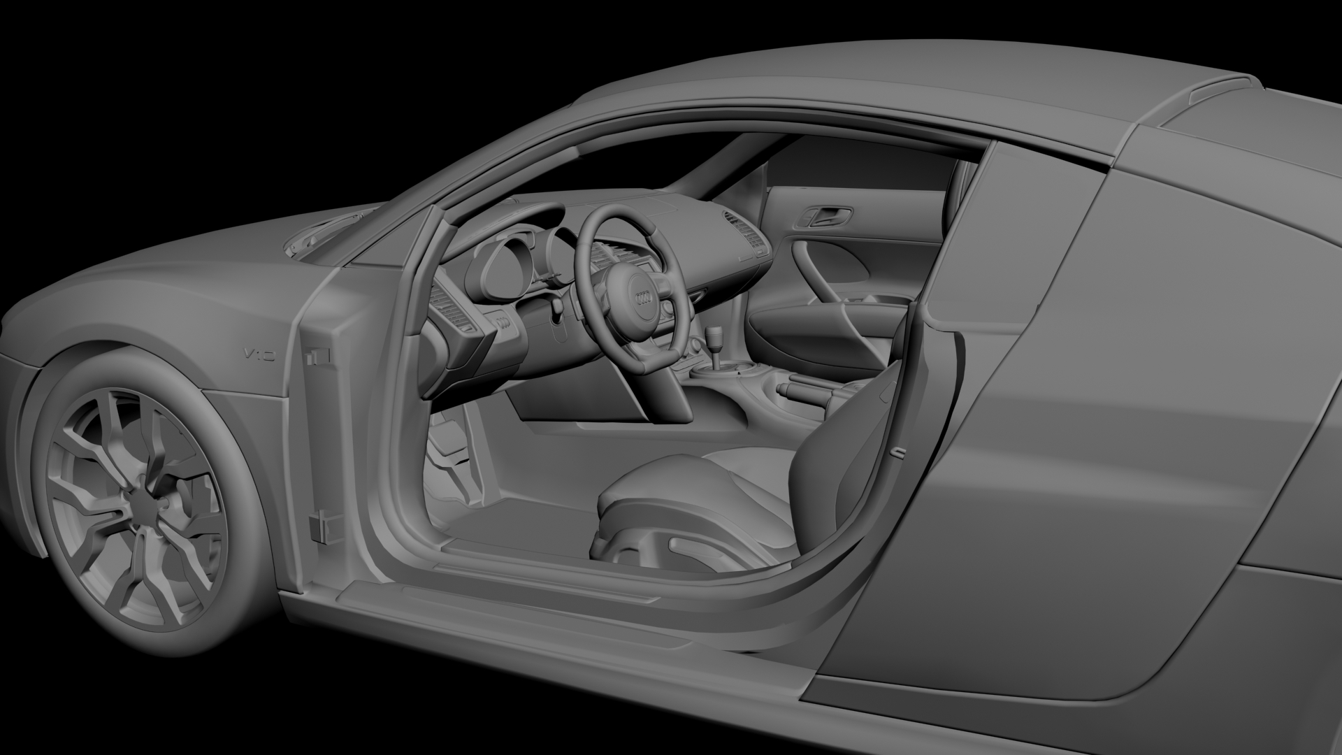 Audi R8 3D scan model-3