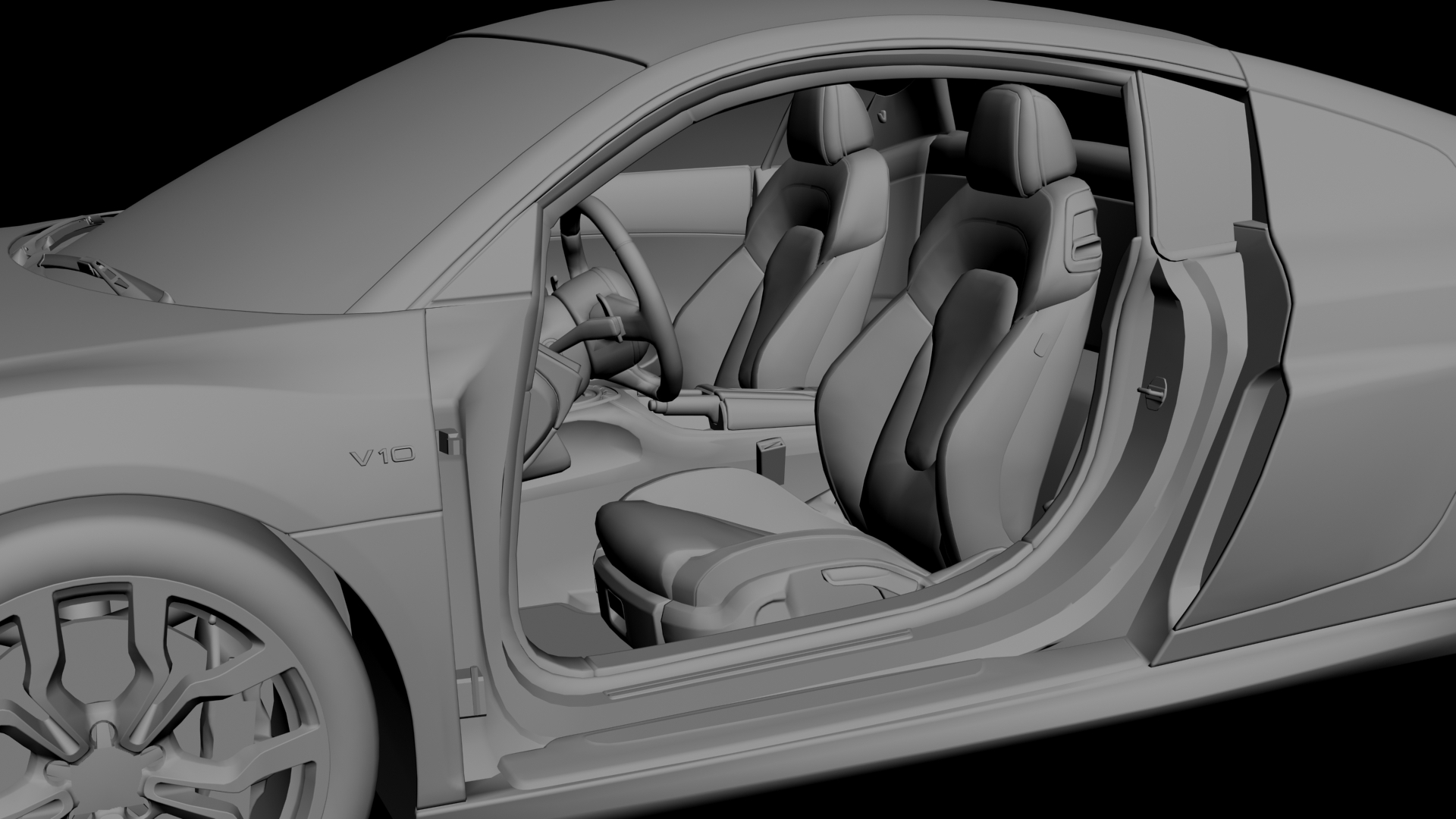 Audi R8 3D scan model-4