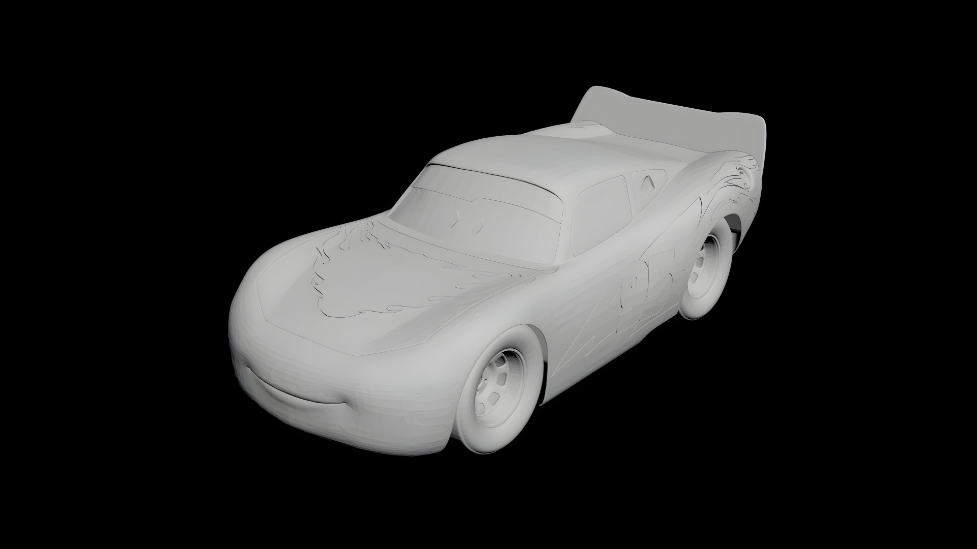 Lightning McQueen 3D model - 1