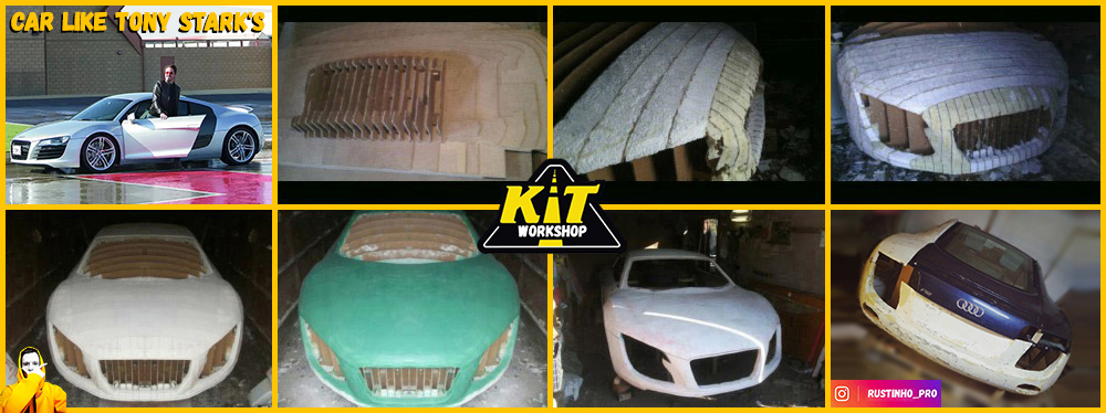 Audi R8 replica, kit car, body kit build from car buck files