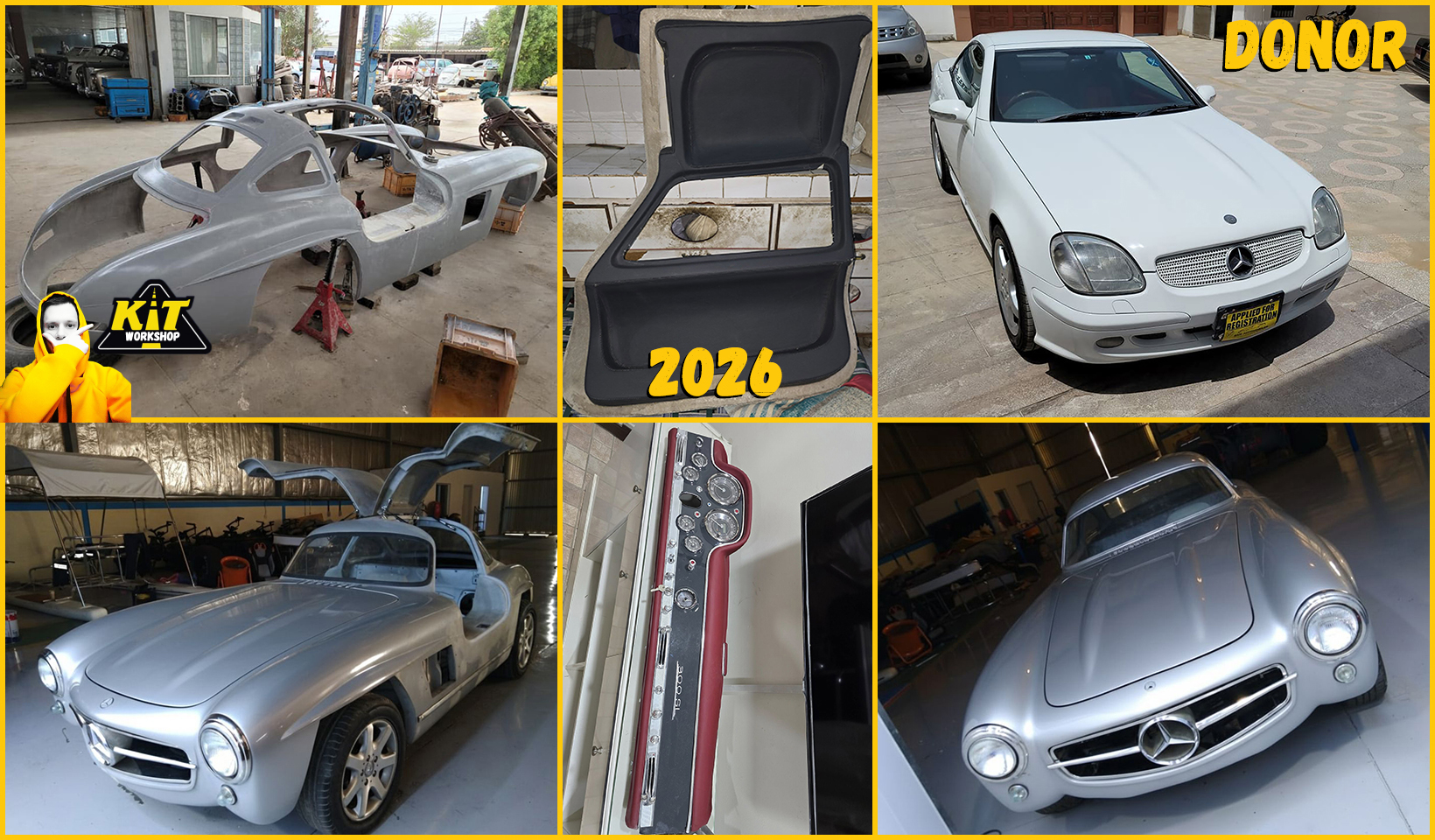 Mercedes 300SL Gullwing replica, kit car, body kit
