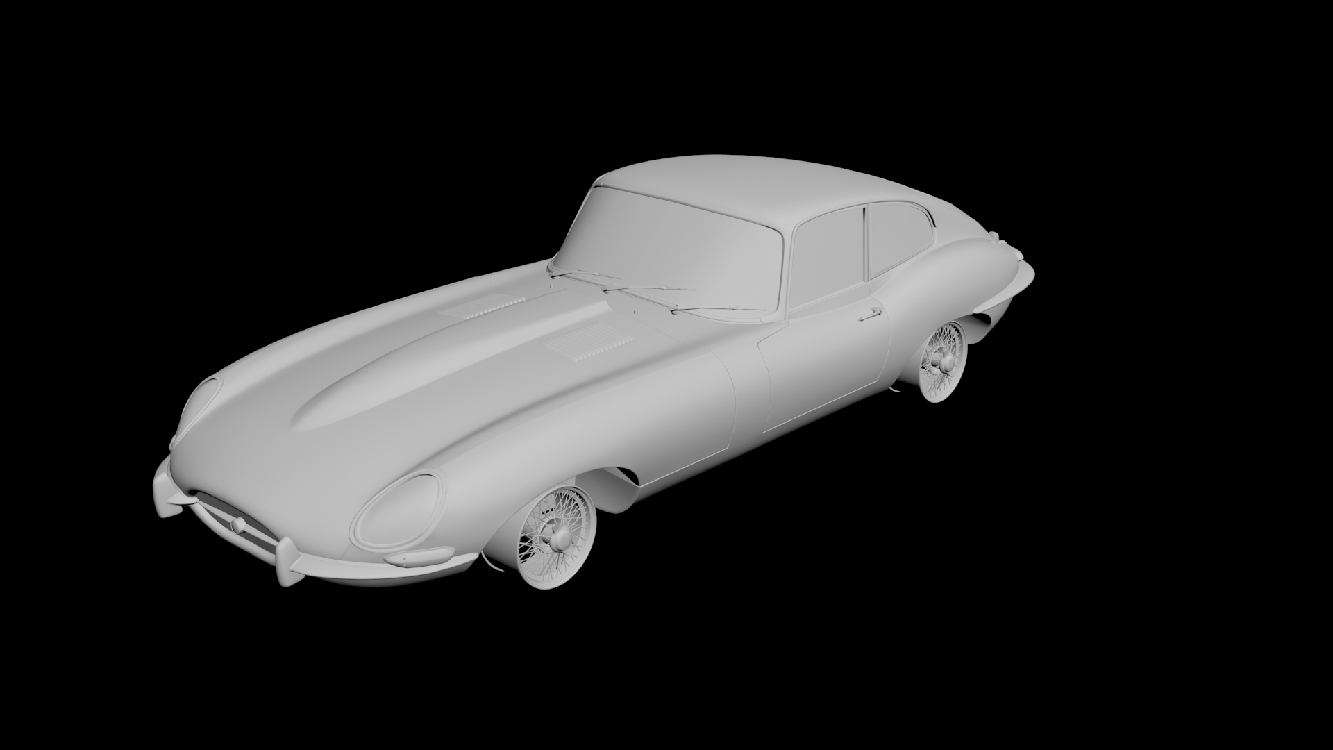 Jaguar E-Type 3D model - 1
