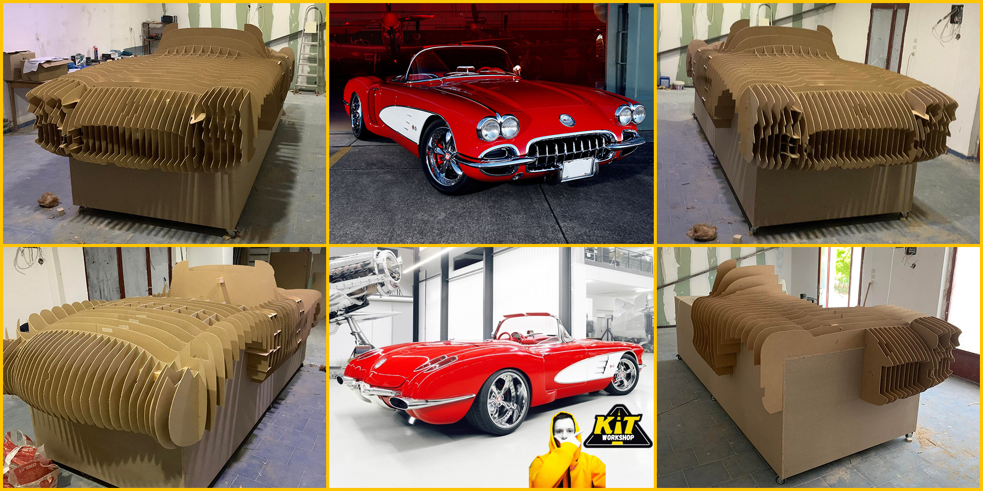 Chevrolet Corvette C1 replica, kit car, body kit build from car buck files