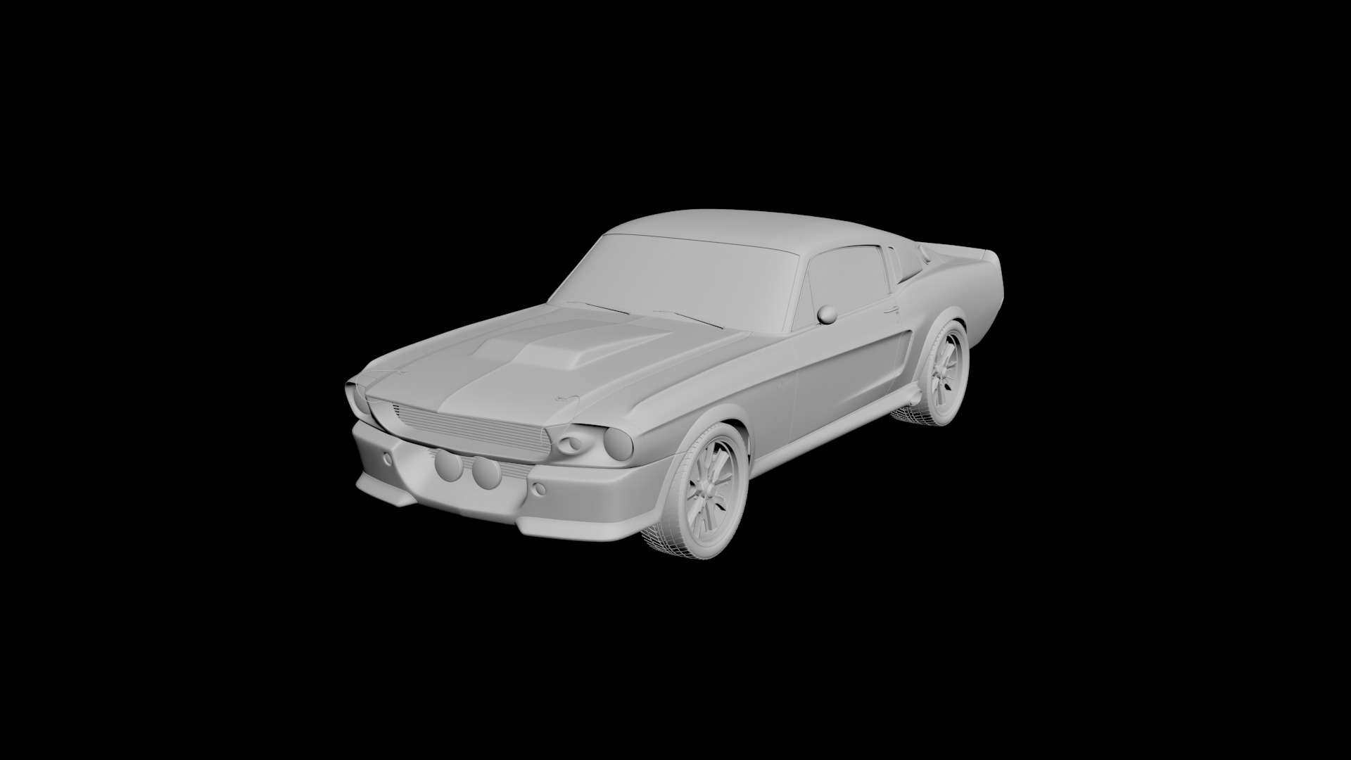 Ford Mustang Shelby GT500 Eleanor 3D scan model-1