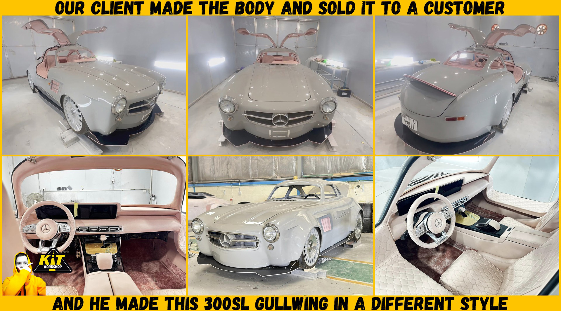 Mercedes 300SL Gullwing replica with different style