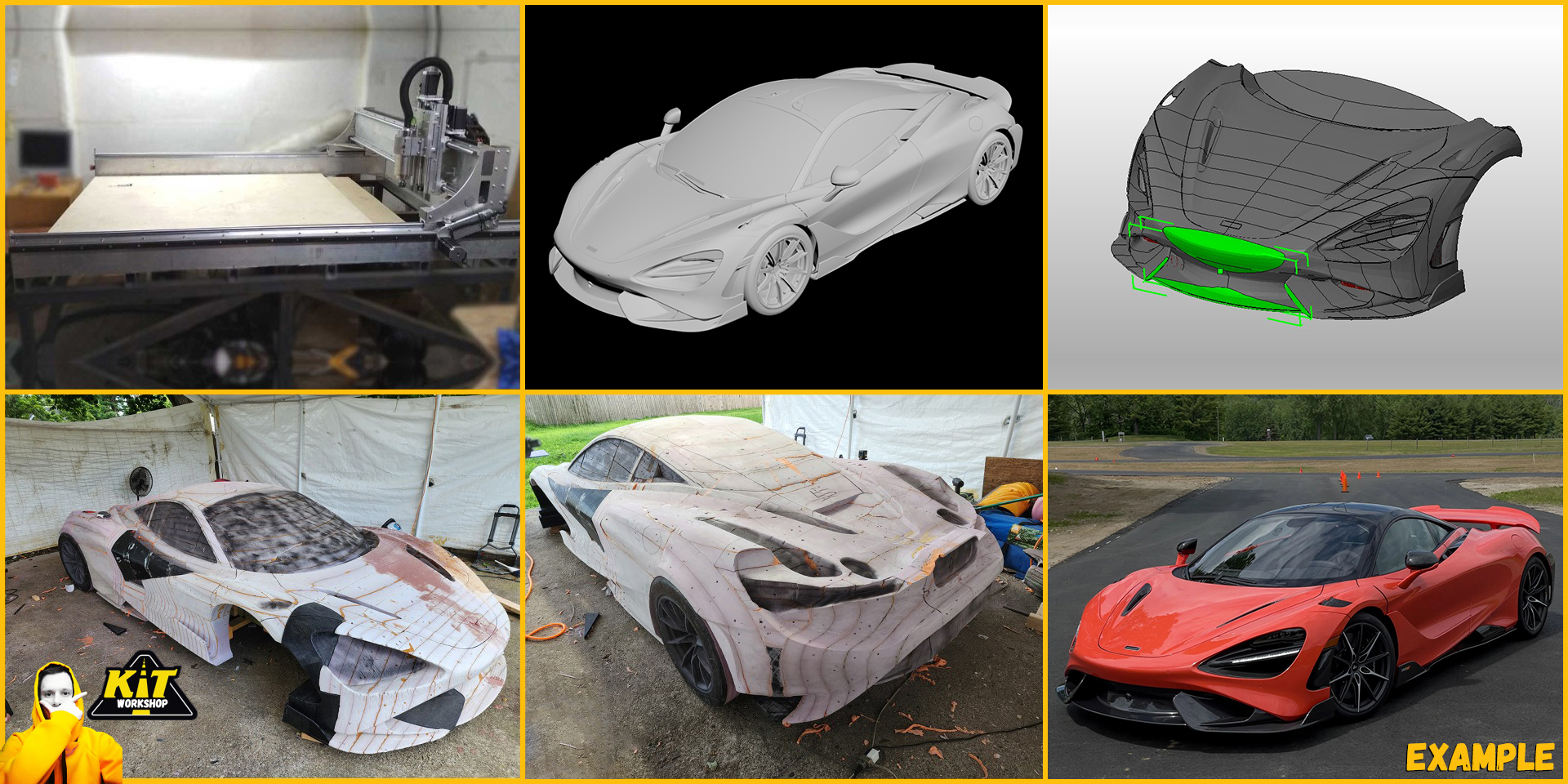 McLaren 765LT CNC machine milling