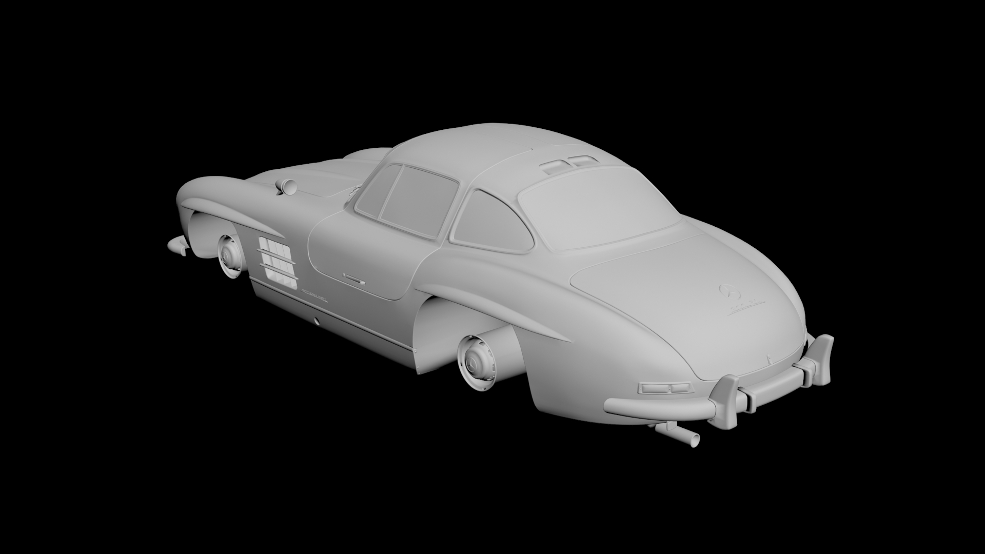 Mercedes 300SL Gullwing 3D model - 2