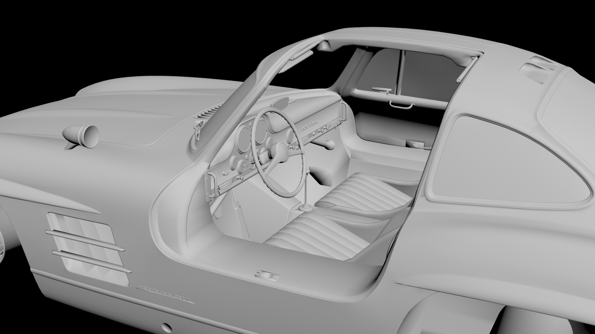 Mercedes 300SL Gullwing 3D model - 3