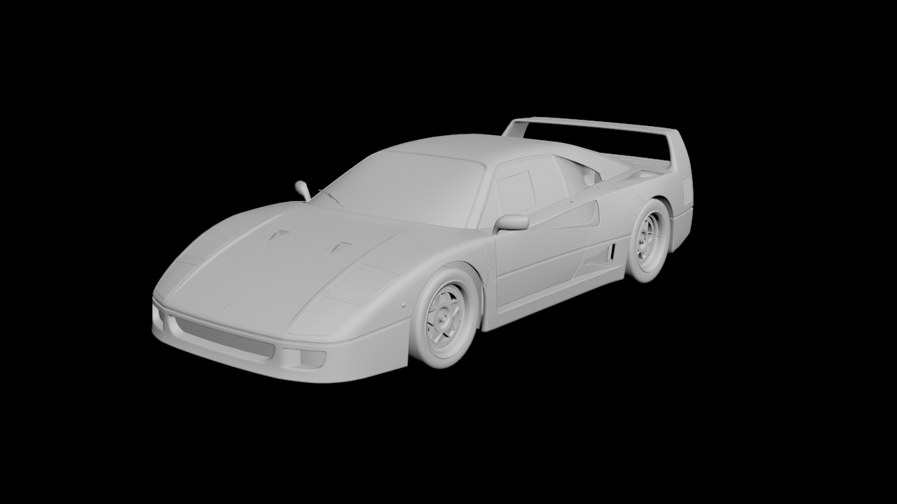 Ferrari F40 3D model - 1