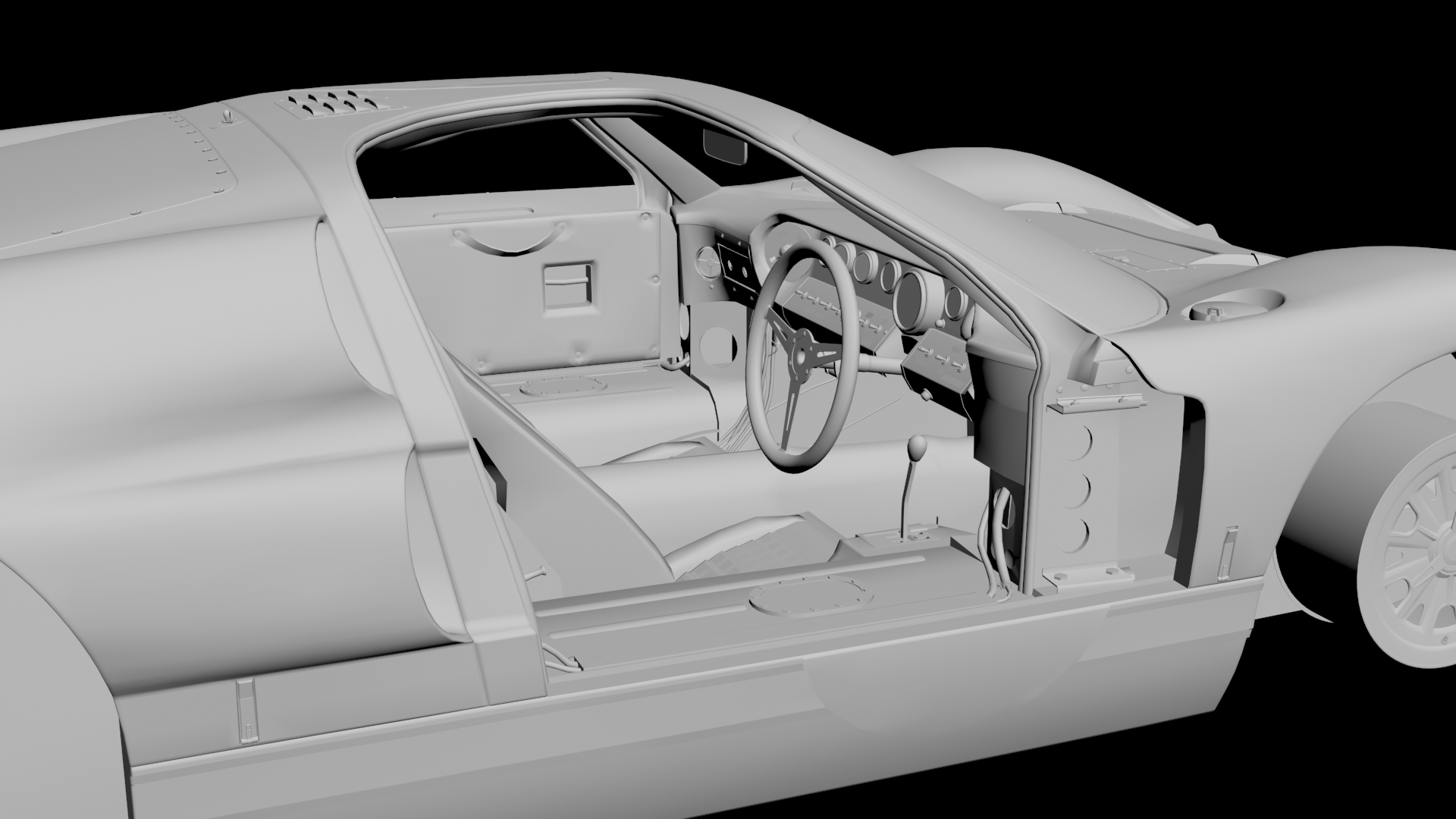 Ford GT40 MK2 3D model - 3