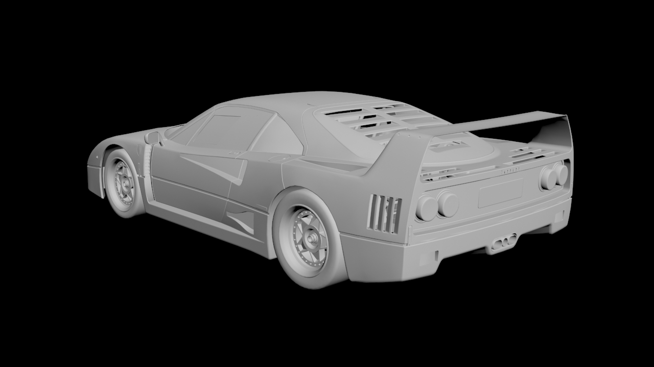 Ferrari F40 3D model - 2