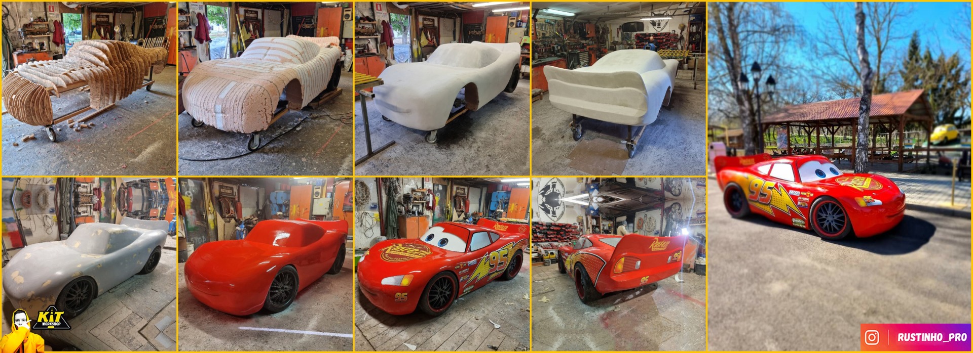 Lightning McQueen replica, kit car, body kit from car buck files