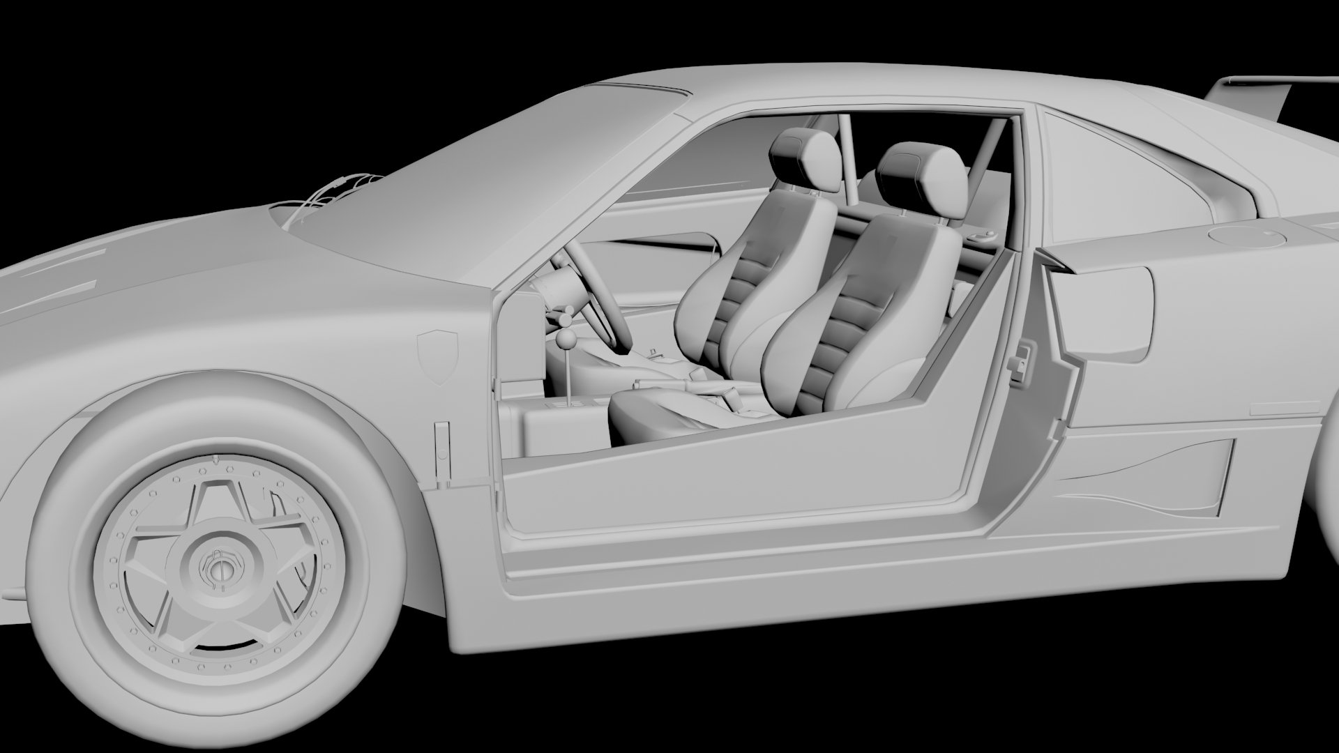 Ferrari F40 3D model - 4