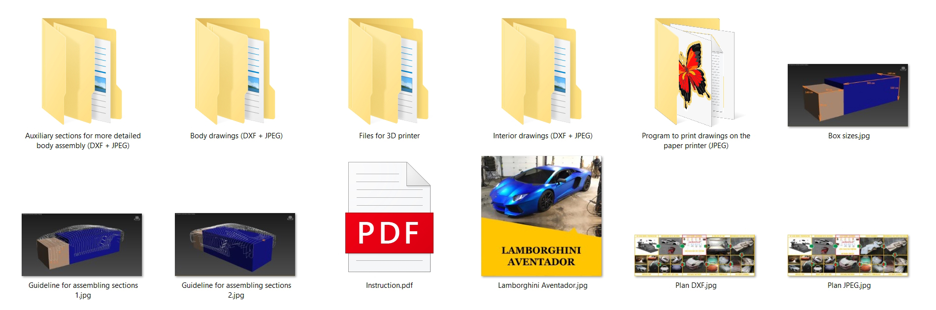 Lamborghini Aventador replica, kit car, fiberglass body kit, 3D model, car buck files, 3D printing files, CNC machine files
