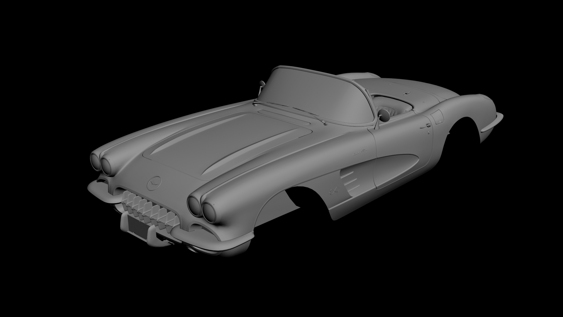 Chevrolet Corvette C1 3D model - 1
