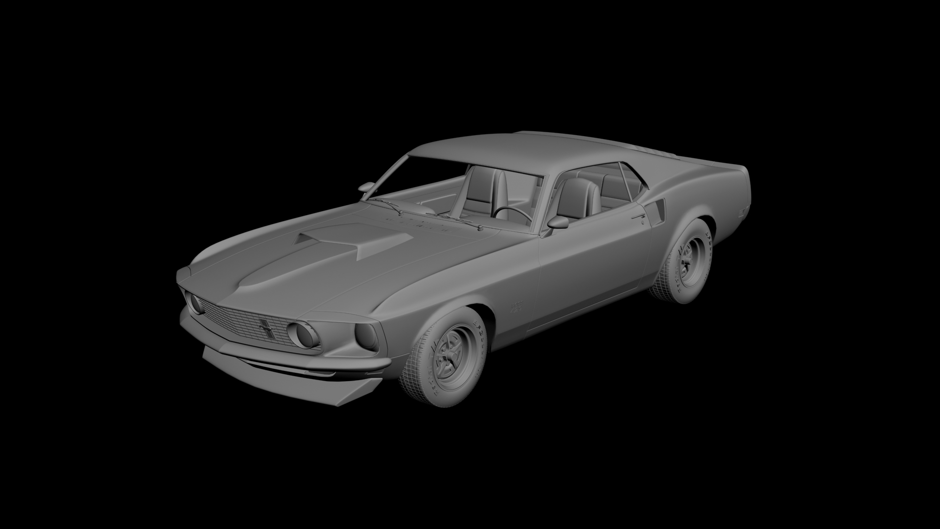 Ford Mustang Boss 429 3D model - 1