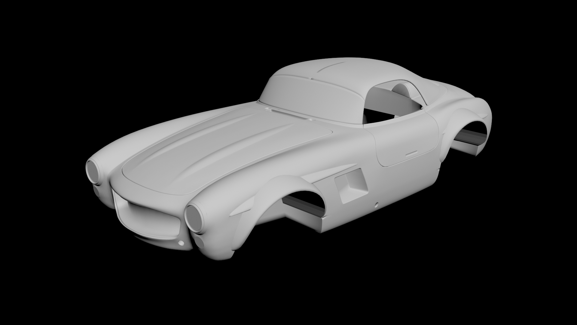 Mercedes 300SL Speedster Widebody Restomod 3D model - 1