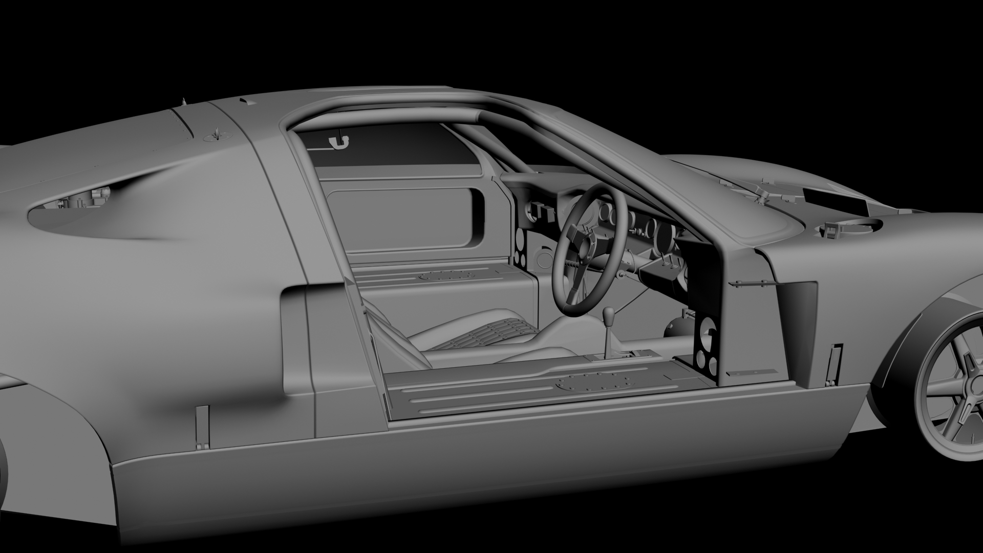 Ford GT40 MK1 3D model - 3