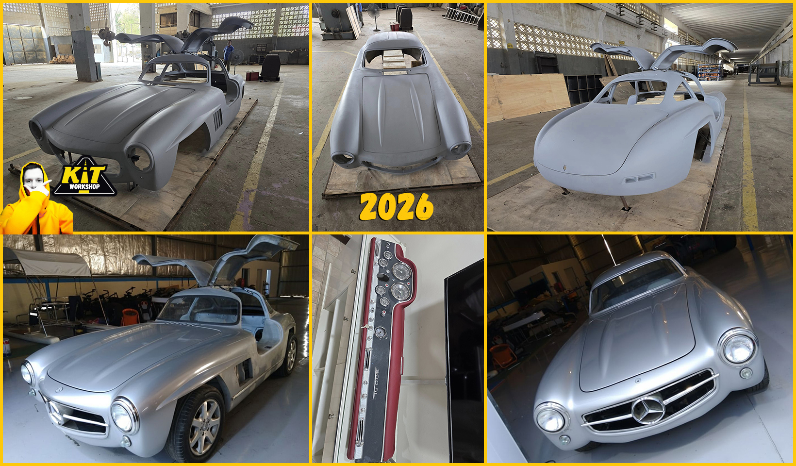 Mercedes 300SL Gullwing replica, kit car, fiberglass body kit from car buck files