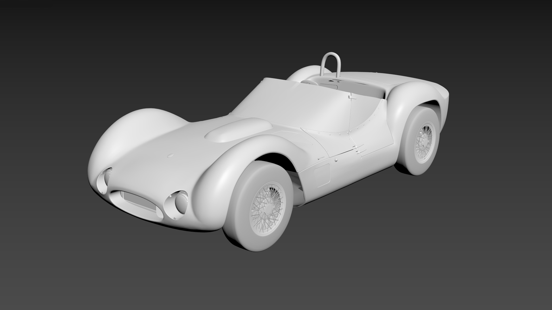 Maserati Tipo 61 Birdcage 3D model - 1