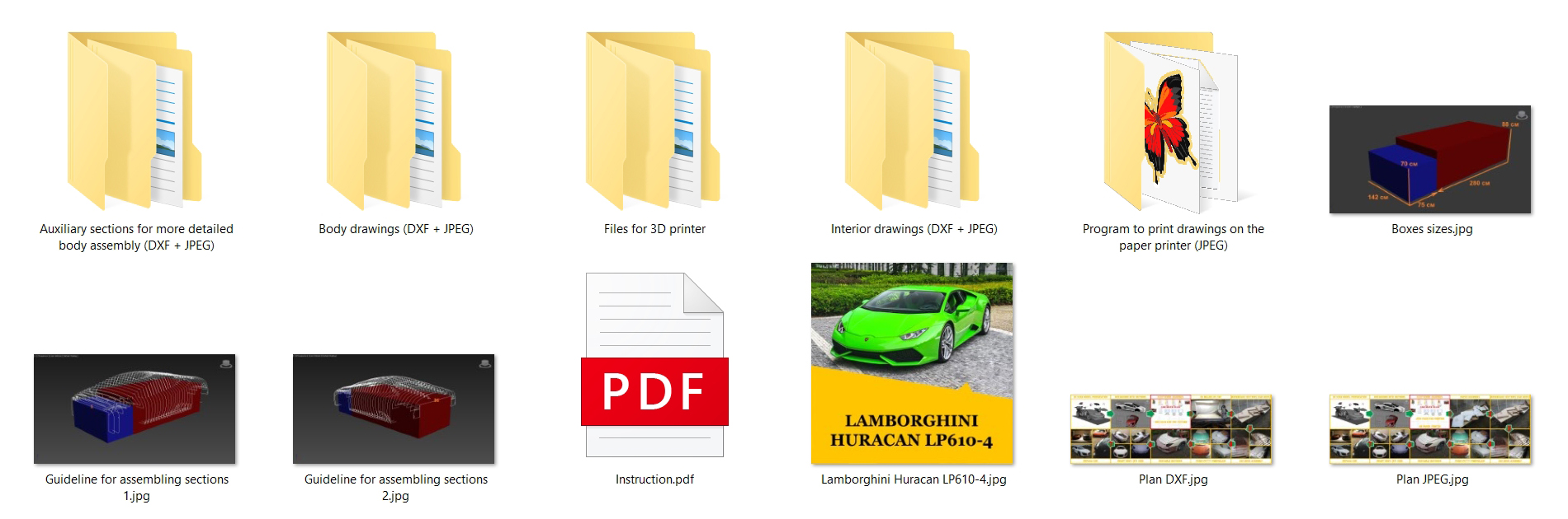 Lamborghini Huracan replica, kit car, fiberglass body kit, 3D model, car buck files, 3D printing files, CNC machine files