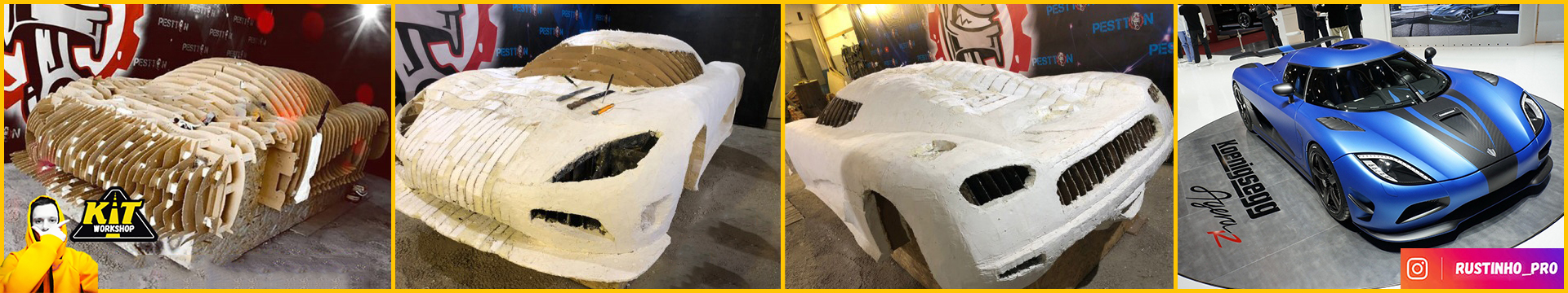 Koenigsegg Agera R replica build from car buck files